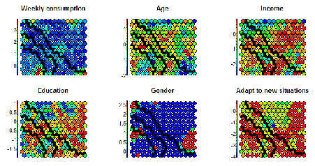 Visualize Clustering with SOM in Anatella / R